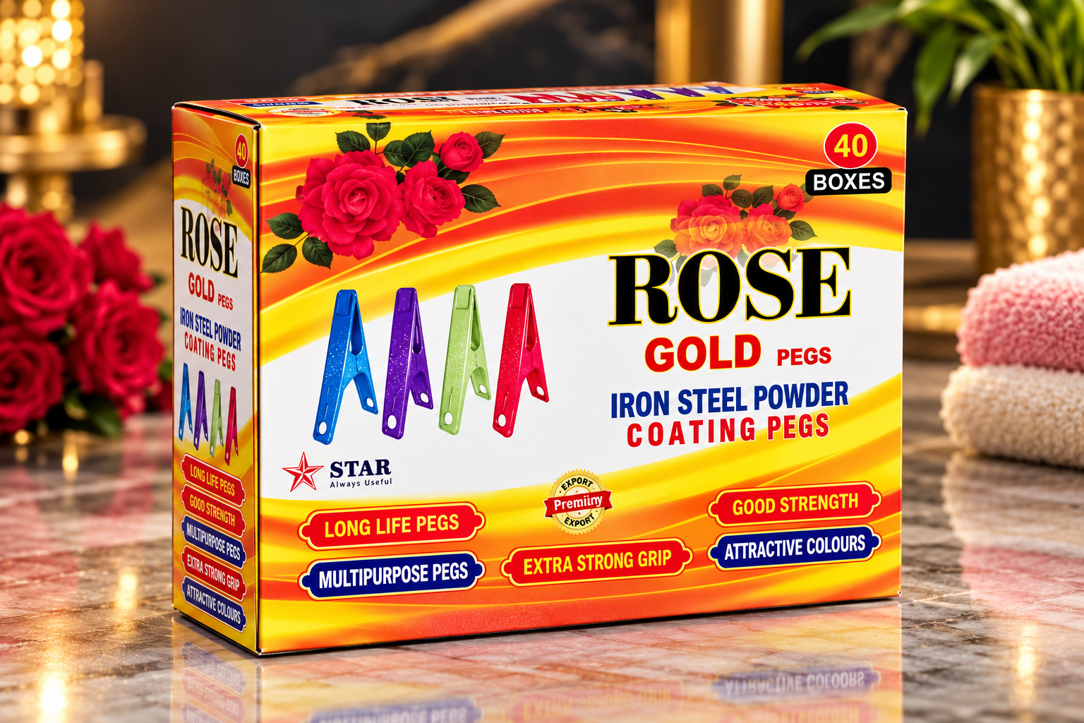 Rose Gold Pegs